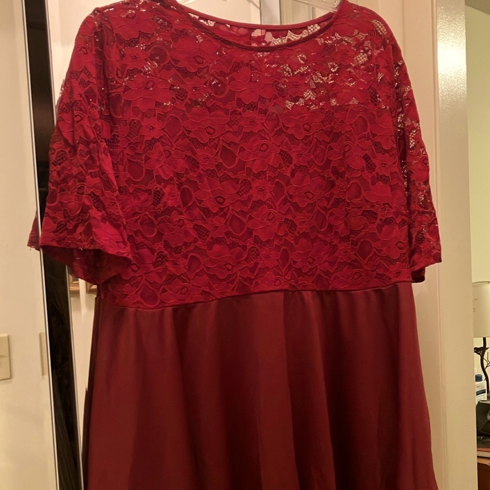 Elegant Lace Burgundy Blouse